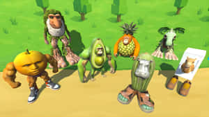 Italian Brainrot Animated Characters Wallpaper