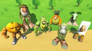 Italian Brainrot Animated Characters Wallpaper