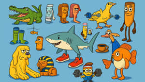 Italian Brainrot Characters Wallpaper