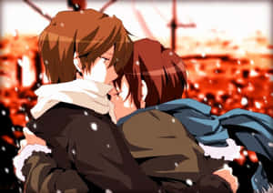 Itsuki Koizumi Striking A Confident Pose In A Vibrant Anime Setting Wallpaper