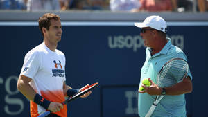 Ivan Lendl Instructing Andy Murray Wallpaper