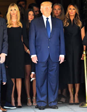 Ivana Trump Attending A Funeral Service Wallpaper