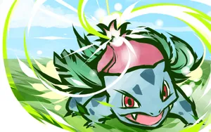 Ivysaur Offensive Attack Wallpaper