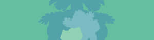 Ivysaur Overlapping Silhouette Wallpaper
