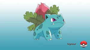 Ivysaur Playing With A Pokemon Ball Wallpaper