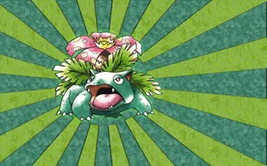 Ivysaur Shouting Wallpaper