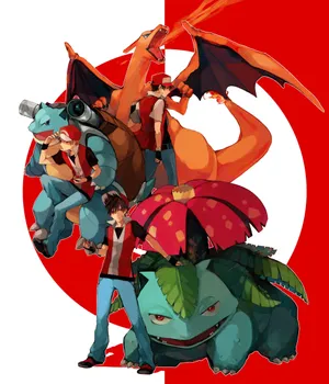 Ivysaur With Evolved Pokemons Wallpaper