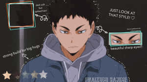 Iwaizumi Hajime's Intense Gaze In High Definition Wallpaper Wallpaper