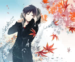 Izaya Orihara Smirking In The City Wallpaper