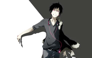 Izaya Orihara Smirking In The City Wallpaper