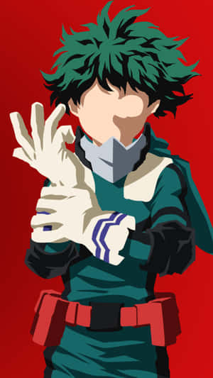 Izuku Midoriya, Aka Deku, Embodies Heroism In The Anime World Of My Hero Academia. Wallpaper