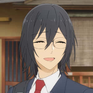 Izumi Miyamura Smiling Anime Profile Wallpaper