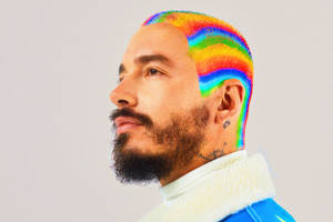 J Balvin Rainbow Hair Wallpaper