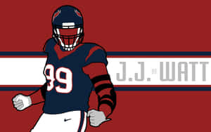 J.j. Watt, Defensive End For The Houston Texans Wallpaper