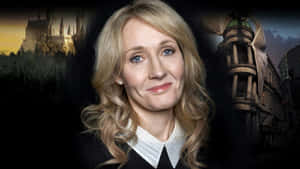 J.k. Rowling - Portrait Of A Legendary Author Wallpaper