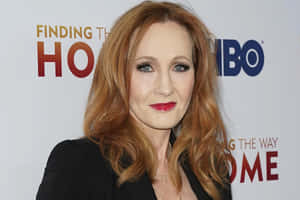 J.k. Rowling Smiling In A Portrait Wallpaper
