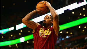 J R Smith Basketball Shooting Practice Wallpaper