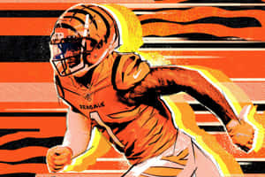 Ja Marr Chase Bengals Wide Receiver Artwork Wallpaper