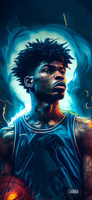 Ja Morant Artistic Basketball Illustration Wallpaper