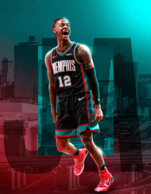 Ja Morant Memphis Basketball Vibrance Wallpaper