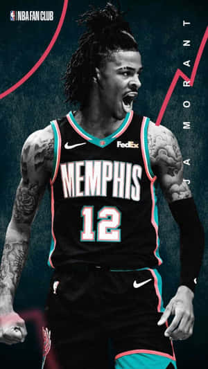 Ja Morant Memphis Grizzlies Celebration Wallpaper