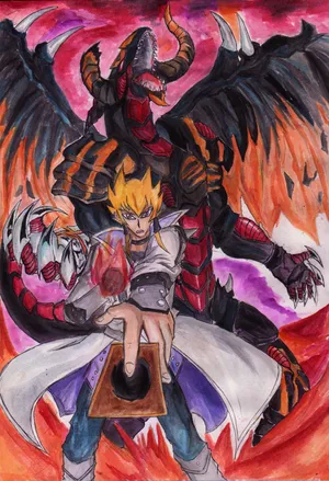 Jack Atlas Striking A Pose In His Signature Outfit Wallpaper