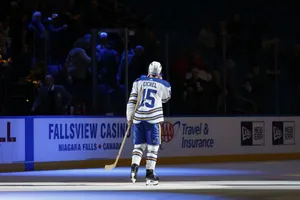 Jack Eichel, #15 Of Buffalo Sabres, Performing On The Ice Wallpaper