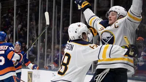 Jack Eichel Hugged Celebration Wallpaper