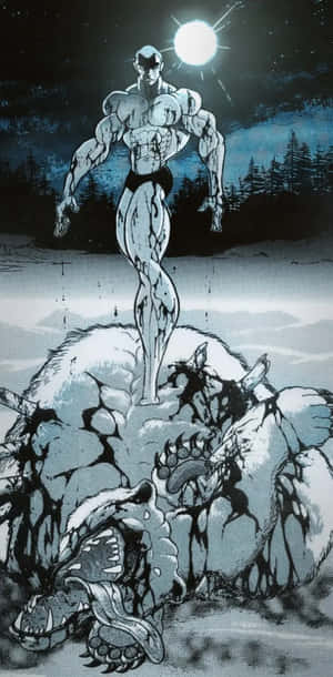 Jack Hanma Moonlit Victory Wallpaper