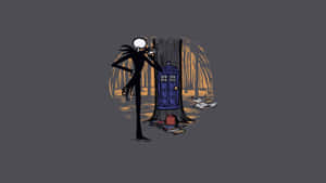 Jack Skellington Doctor Who Crossover Art Wallpaper