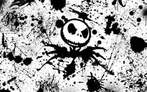 Jack Skellington Ink Splatter Art Wallpaper