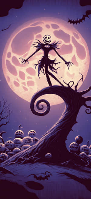 Jack Skellington Moonlight Silhouette Wallpaper