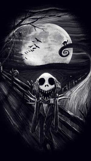 Jack Skellington Scream Painting Wallpaper