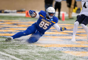 Jackrabbits Football Player Diving Catch Wallpaper