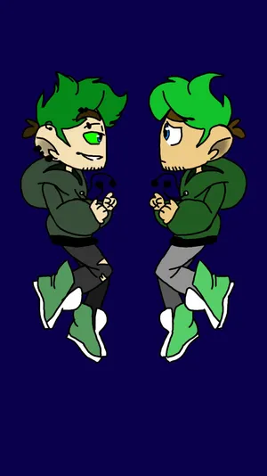 Jacksepticeye Antisepticeye Mirroring Wallpaper