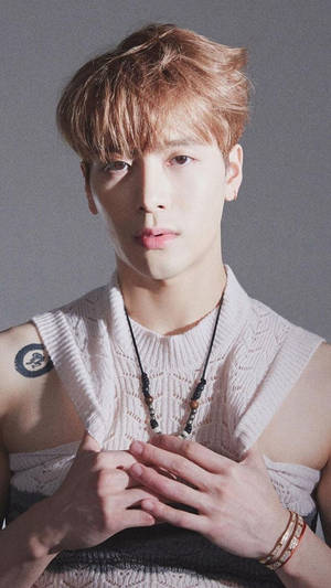 Jackson Wang In Sleeveless Wallpaper