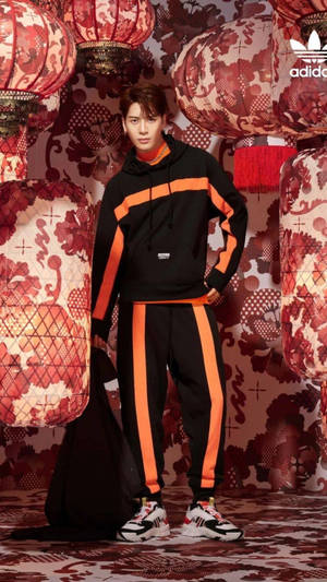 Jackson Wang With Red Lanterns Wallpaper