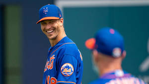 Jacob Degrom Flaunting A Smile Wallpaper