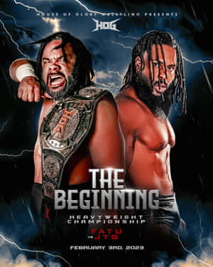 Jacob Fatu Vs. Jtg The Beginning Heavyweight Championship Wallpaper