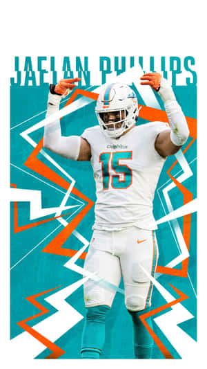 Jaelan Phillips Miami Dolphins Promotional Artwork Wallpaper