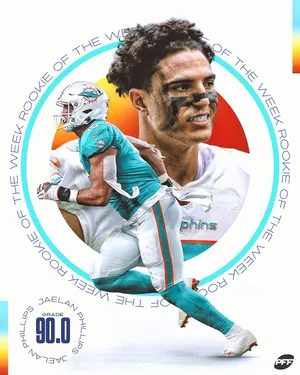 Jaelan Phillips Rookieofthe Week P F F Graphic Wallpaper