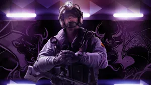 Jager From Rainbow Six Siege Showcasing His Unique Skill Set In An Intense Standoff Wallpaper