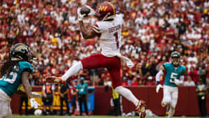 Jahan Dotson Mid Air Catch Wallpaper