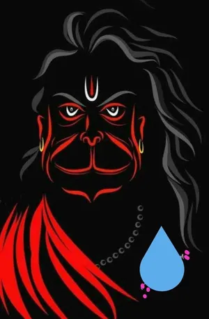 Jai Hanuman Black Art Wallpaper