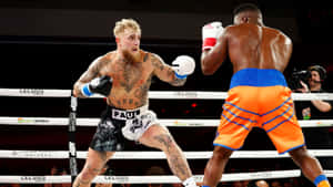 Jake Paul Boxing Match Action Wallpaper