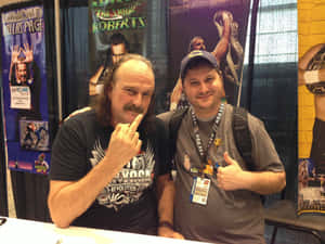 Jake Roberts At A Fan-signing Event. Wallpaper