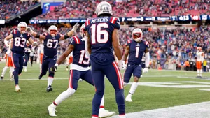 Jakobi Meyers Celebratingon Field Wallpaper