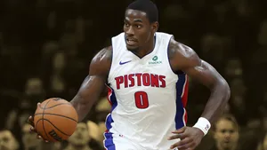 Jalen Duren Pistons Action Wallpaper