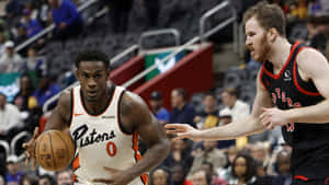 Jalen Duren Pistons Action Wallpaper