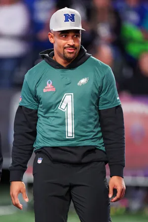Jalen Hurts Eagles Quarterback Casual Look Wallpaper